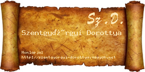Szentgyörgyi Dorottya névjegykártya