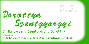 dorottya szentgyorgyi business card